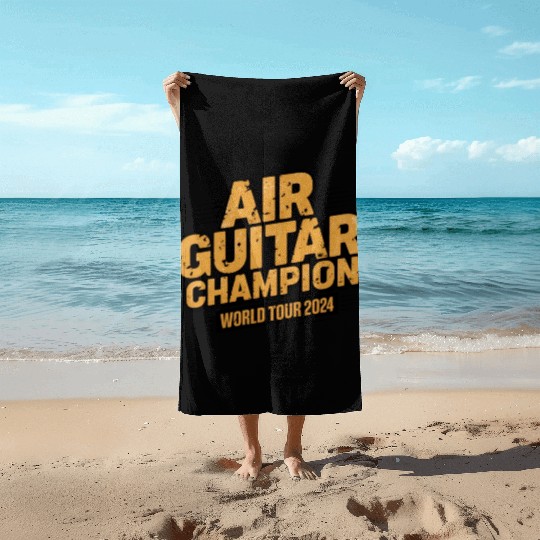 AIR GUITAR CHAMPION WORLD TOUR 2024 Beach Towels