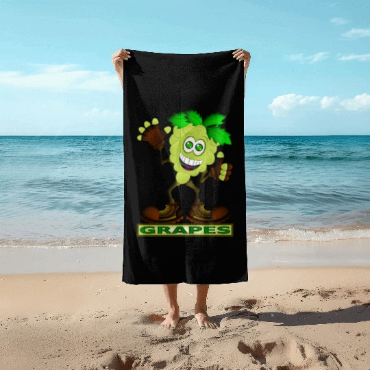 GREEN GRAPES Beach Towels