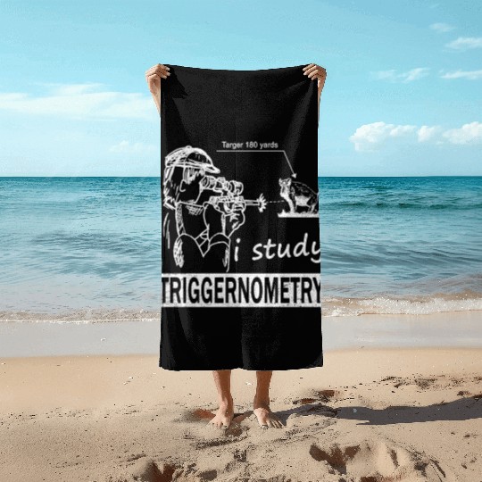 Funny Wild Boar Hunting Wild Hog Hunter Beach Towels