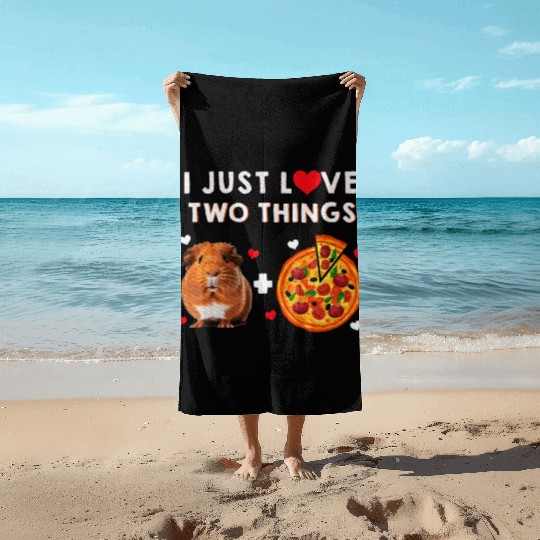 Guinea Pig Pizza Lover Furry Potato Piggy Beach Towels