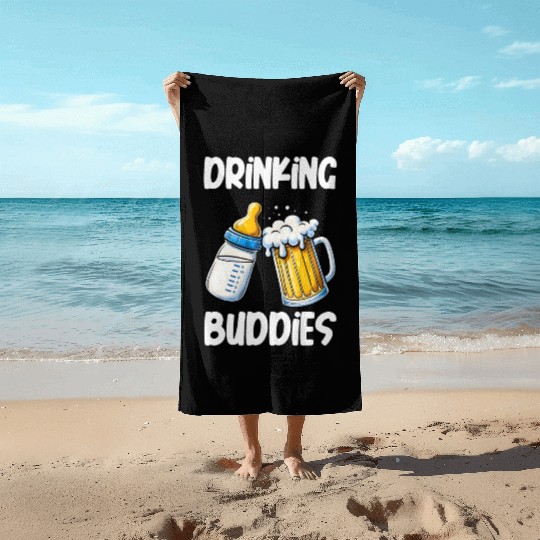 Drinking Buddies Creative Fun Novelty Beach Towels