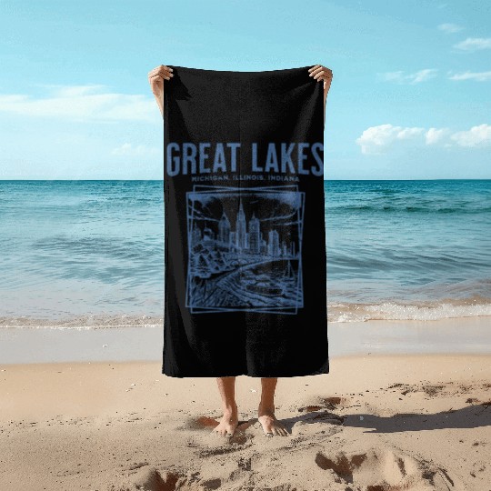 Great Lakes - Retro Beach Towels