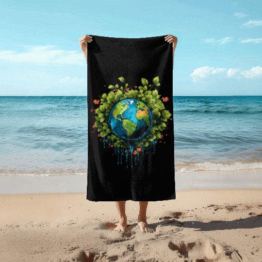Respect Your Mother Earth Day Save Our Planet Beach Towels