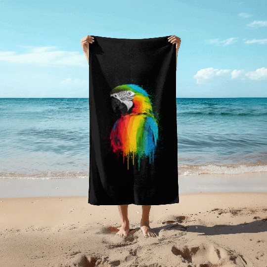 Macaw Parrot for a Bird Lover Animal Lover Beach Towels