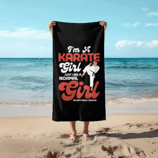 I'm A Karate Girl Woman Karateka Beach Towels