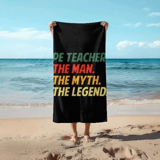 Cool PE Teacher Art Physical Education Teacher Beach Towels