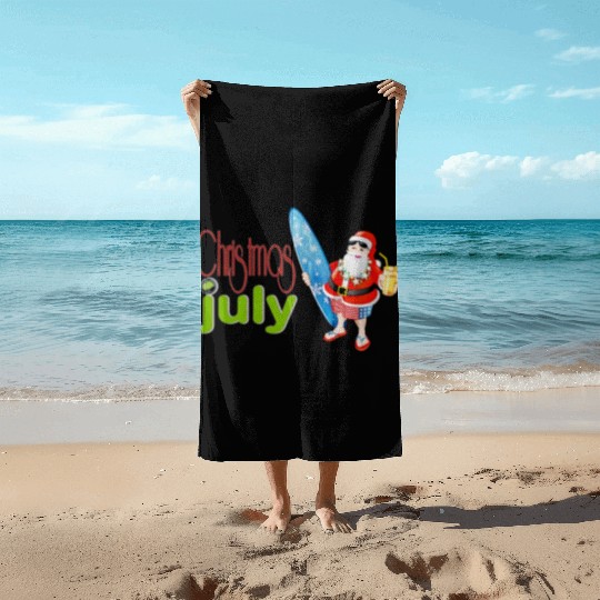 christmas in july Beach Towels