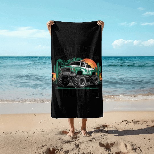 Monster Truck Adventure Beach Towels