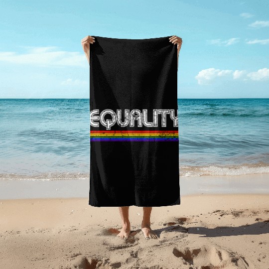Love Is Love Pride Colors Of Rainbow Equality fun Beach Towels
