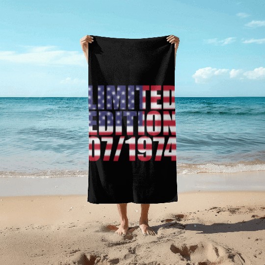 50th birthday Limited Edition USA 07/1974 Beach Towels