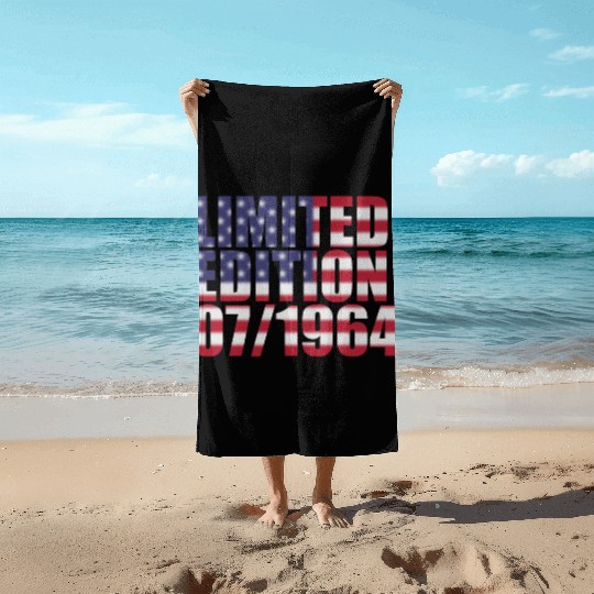 60th birthday Limited Edition USA 07/1964 Beach Towels