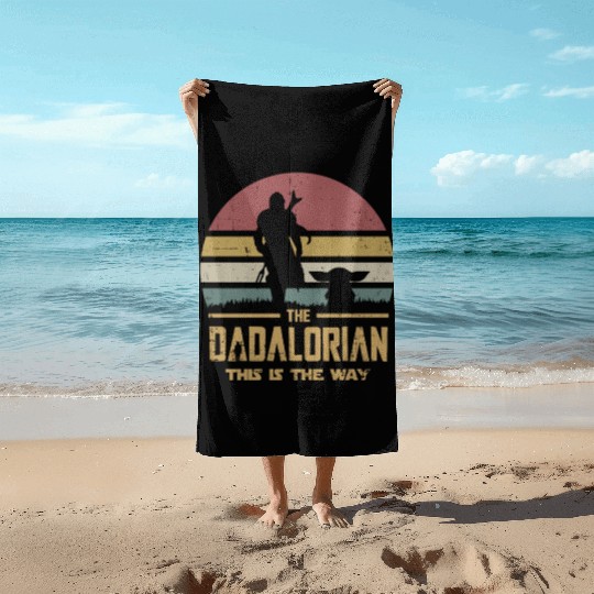 The Dadalorian And Son vintage Beach Towels