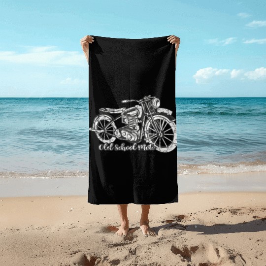 Vintage Motorcycle Beach Towels s