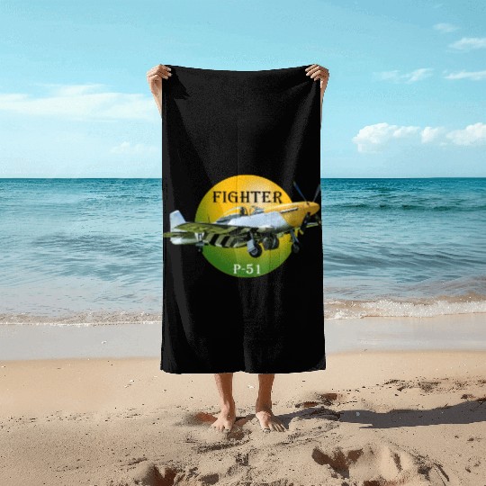 P-51 Beach Towels