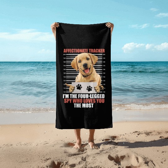 Labrador AFFECTIONATE TRACKER Four Legged Spy Beach Towels