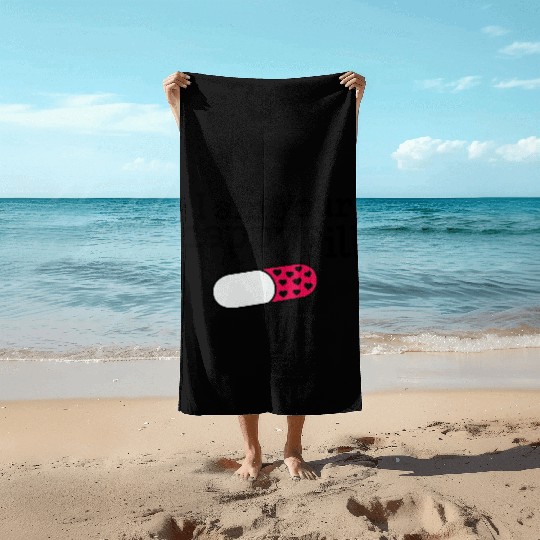 Happy pill Best Friends Statement Beach Towels
