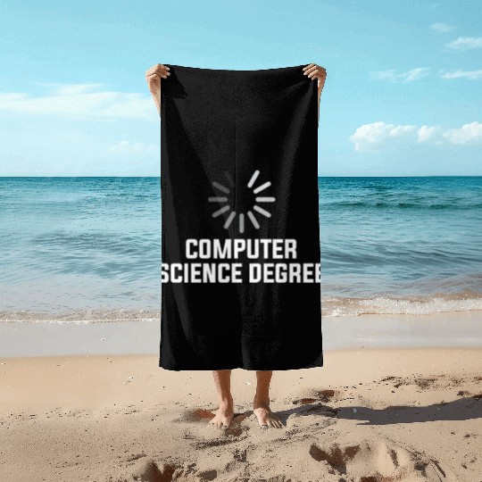 computer science degree Beach Towels