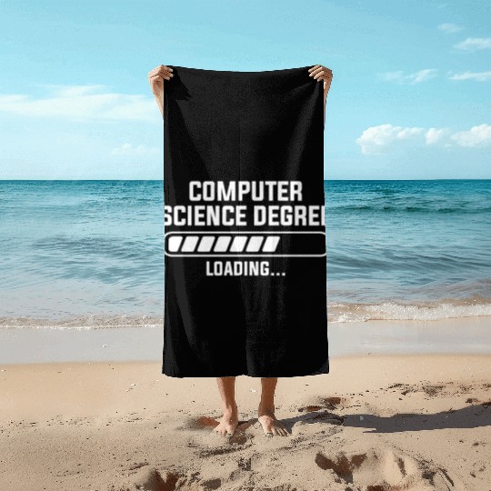 computer science degree Beach Towels