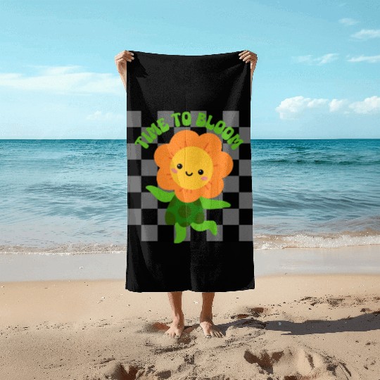 Time to Bloom: Floral Print Design Beach Towels