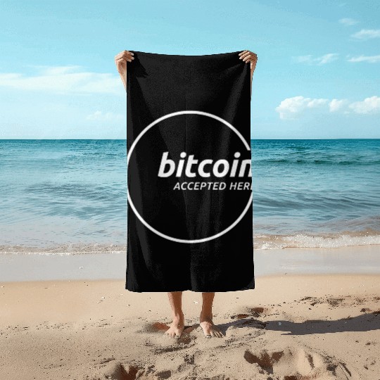 Bitcoin Accepted Here Promo Beach Towels