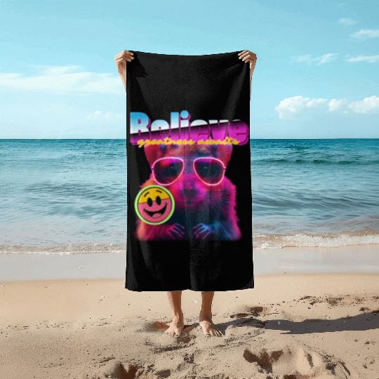 Believe Greatness Awaits Inspirational Beach Towels