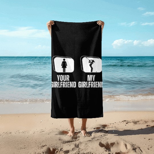 Golfing Your Girlfriend My Girlfriend Proud Beach Towels