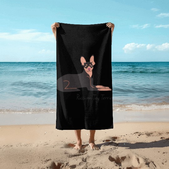 Russian Toy Terrier Beach Towels