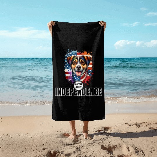 Washington D.C.'s State Dog: The Mixed Breed Beach Towels