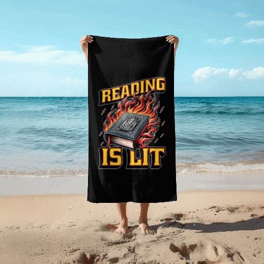 Literature Teacher Reading Is Lit Educator Bookish Beach Towels