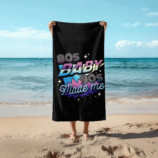 80s music,80s fashion lovers Beach Towels