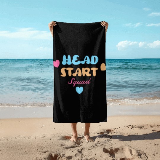 Head Start Squad Homeschool Back to School Beach Towels