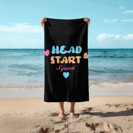 Head Start Squad Homeschool Back to School Beach Towels
