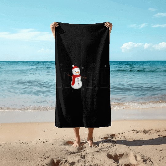 NICU Christmas Snowman Nurse Beach Towels