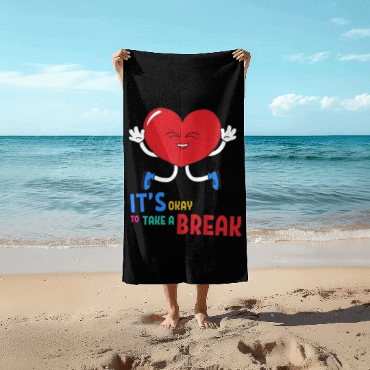 Joyful Reminder Embrace Self-Care with "It's Okay Beach Towels