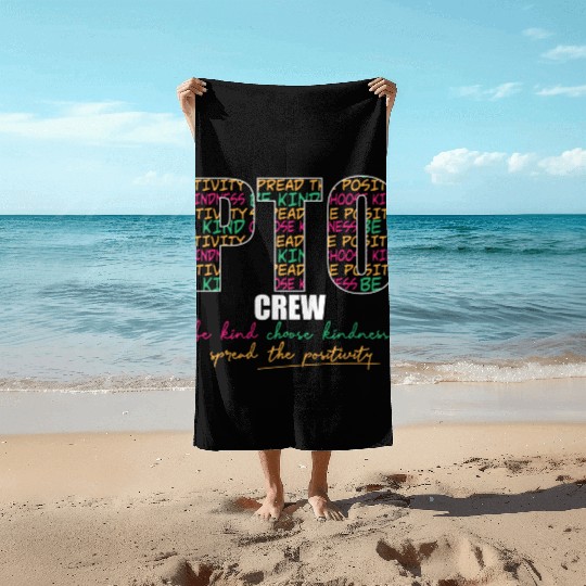 PTO Crew Parent Teacher Organization Team School Beach Towels