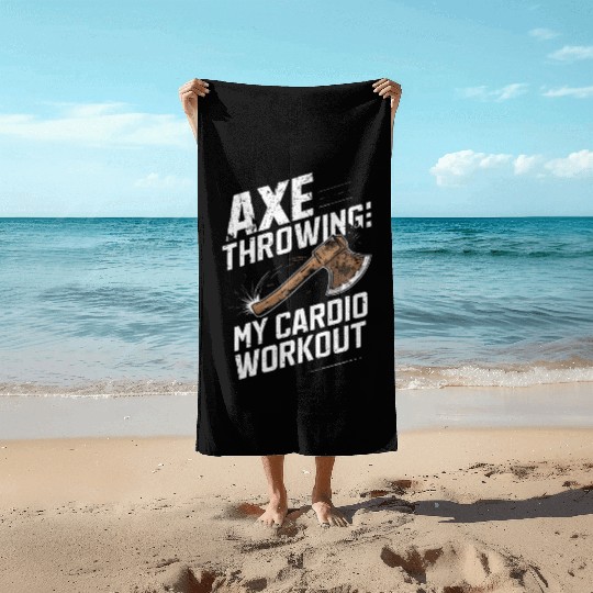 Axe Throwing Enthusiasts Championship Precision Beach Towels