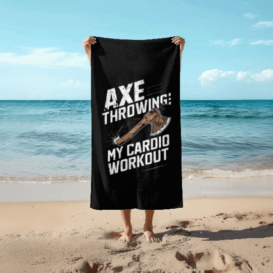 Axe Throwing Enthusiasts Championship Precision Beach Towels