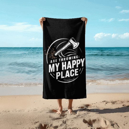 Axe Throwing Enthusiasts Championship Precision Beach Towels
