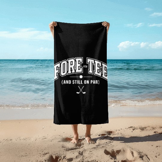 Fore-Beach Towels Golf Birthday Beach Towels for 40th Birthday