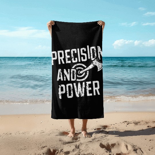 Axe Throwing Enthusiasts Championship Precision Beach Towels