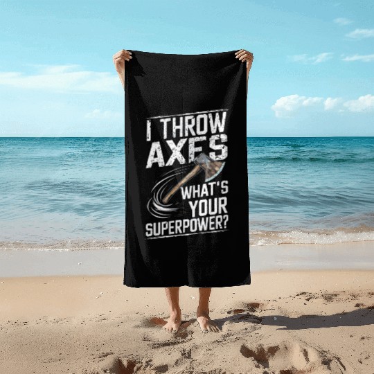 Axe Throwing Enthusiasts Championship Precision Beach Towels