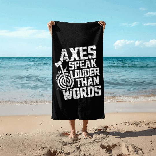 Axe Throwing Enthusiasts Championship Precision Beach Towels