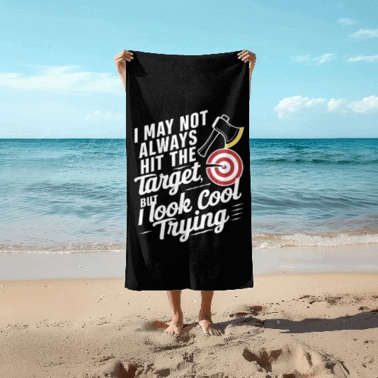 Axe Throwing Enthusiasts Championship Precision Beach Towels