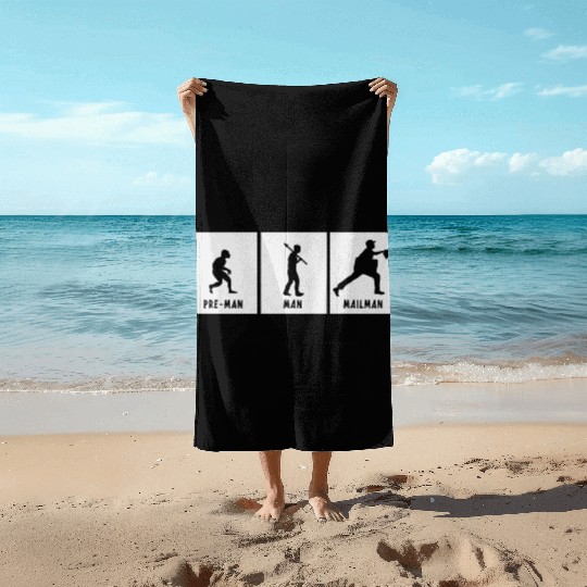 Humor Joke Hilarious about Postman Evolution Of Ma Beach Towels