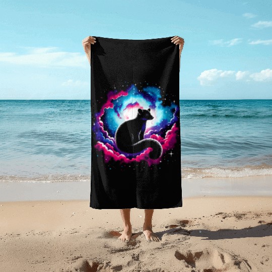 Cool Platypus Galaxy Space Art Beach Towels