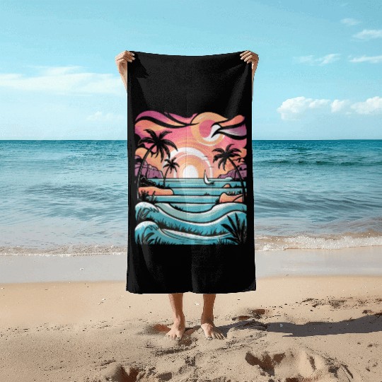 Azure Embrace Mediterranean Dreamscapes Beach Towels