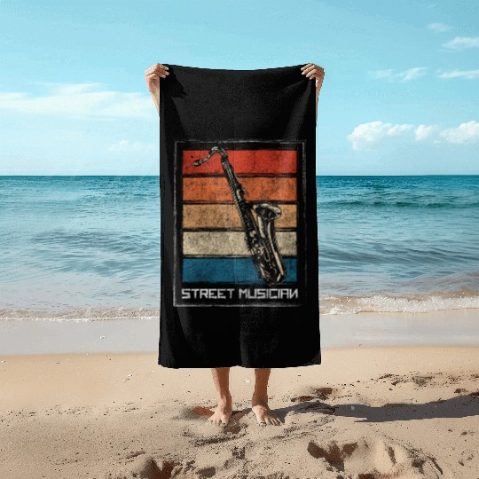 Musician Street Creative Band Beach Towels