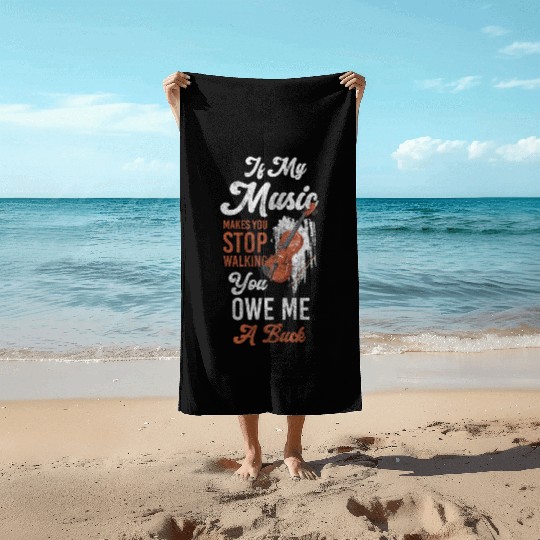 Street Musician Town Musicians Donation Concert Beach Towels