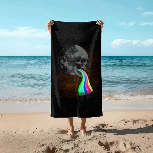 Goth Rock Satan Unicorn Festivals Death Metal Beach Towels