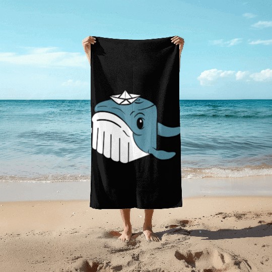whale orca Beach Towels